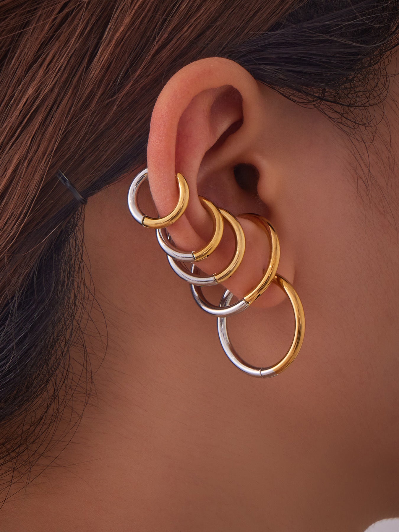 Planderful Minimalist Stainless Steel Circle Earrings Unisex