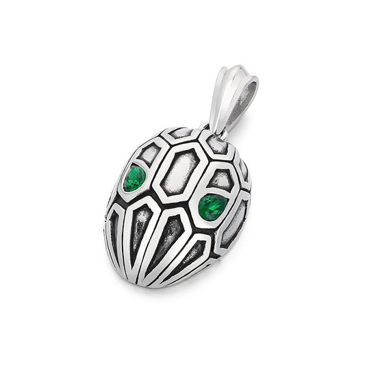 Planderful Zodiac Snake Pendant Vintage Stainless Steel Men