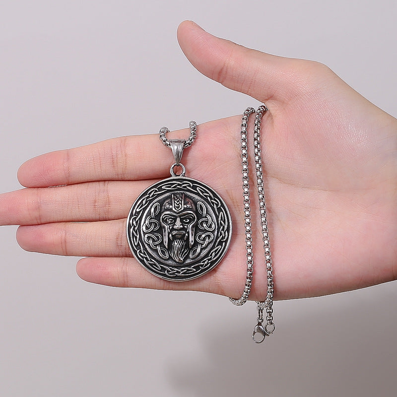 Stainless Steel Necklace – Vintage Viking Pendant For Men