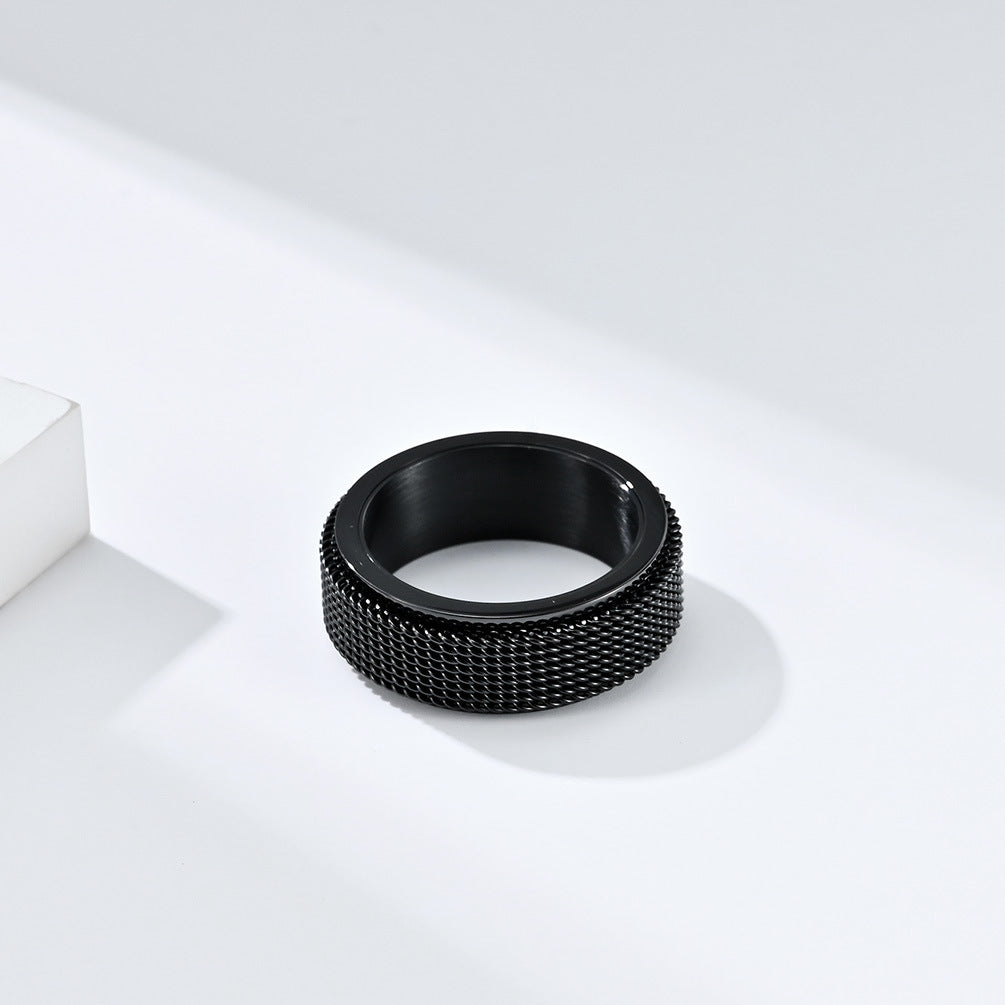 European and American Neutral Cold Wind Titanium Steel Ring