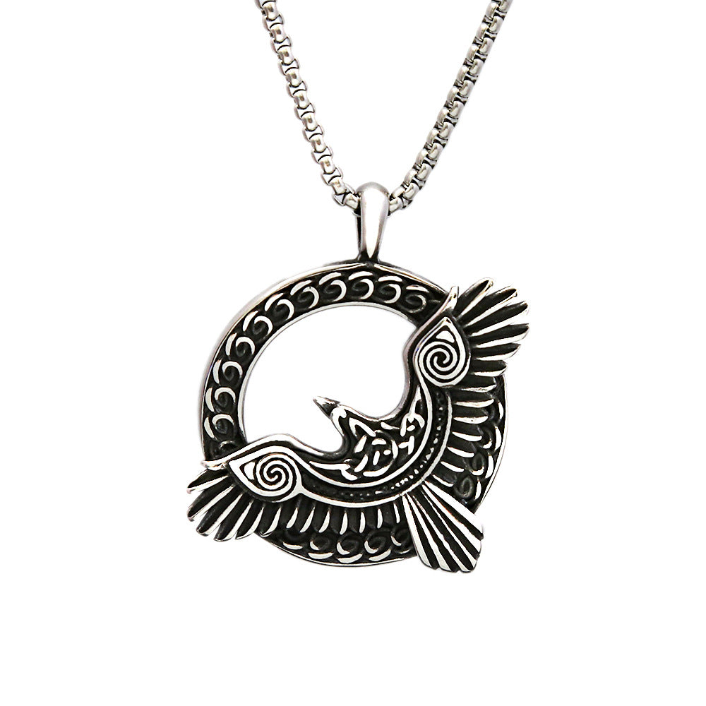 Fashionable Personalized Titanium Steel Viking Eagle Necklace