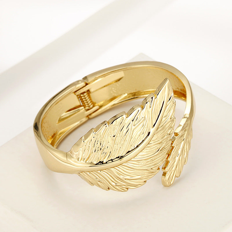 Smear Leaf Metal Bracelet from Vienna Verve Collection