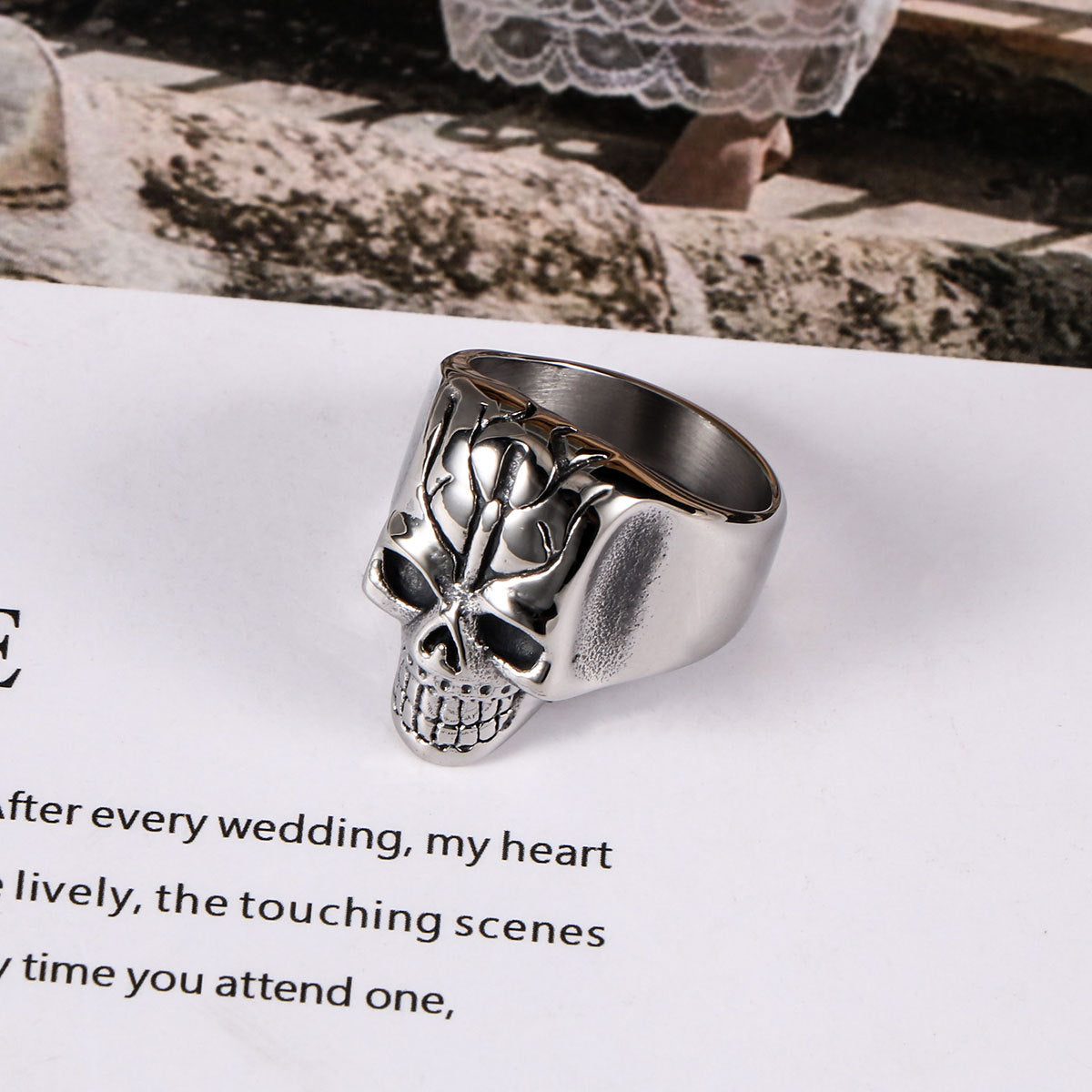 Titanium Steel Ring For Men Oversized European Style