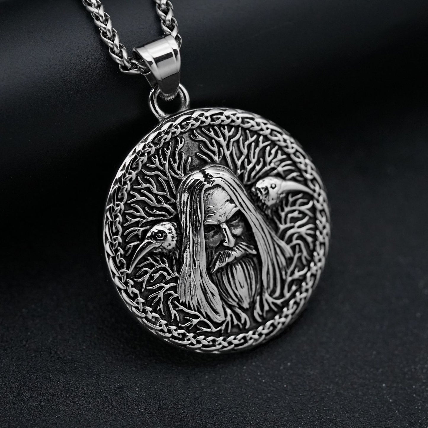 Steel Necklace - Vintage Nordic Viking Pendant