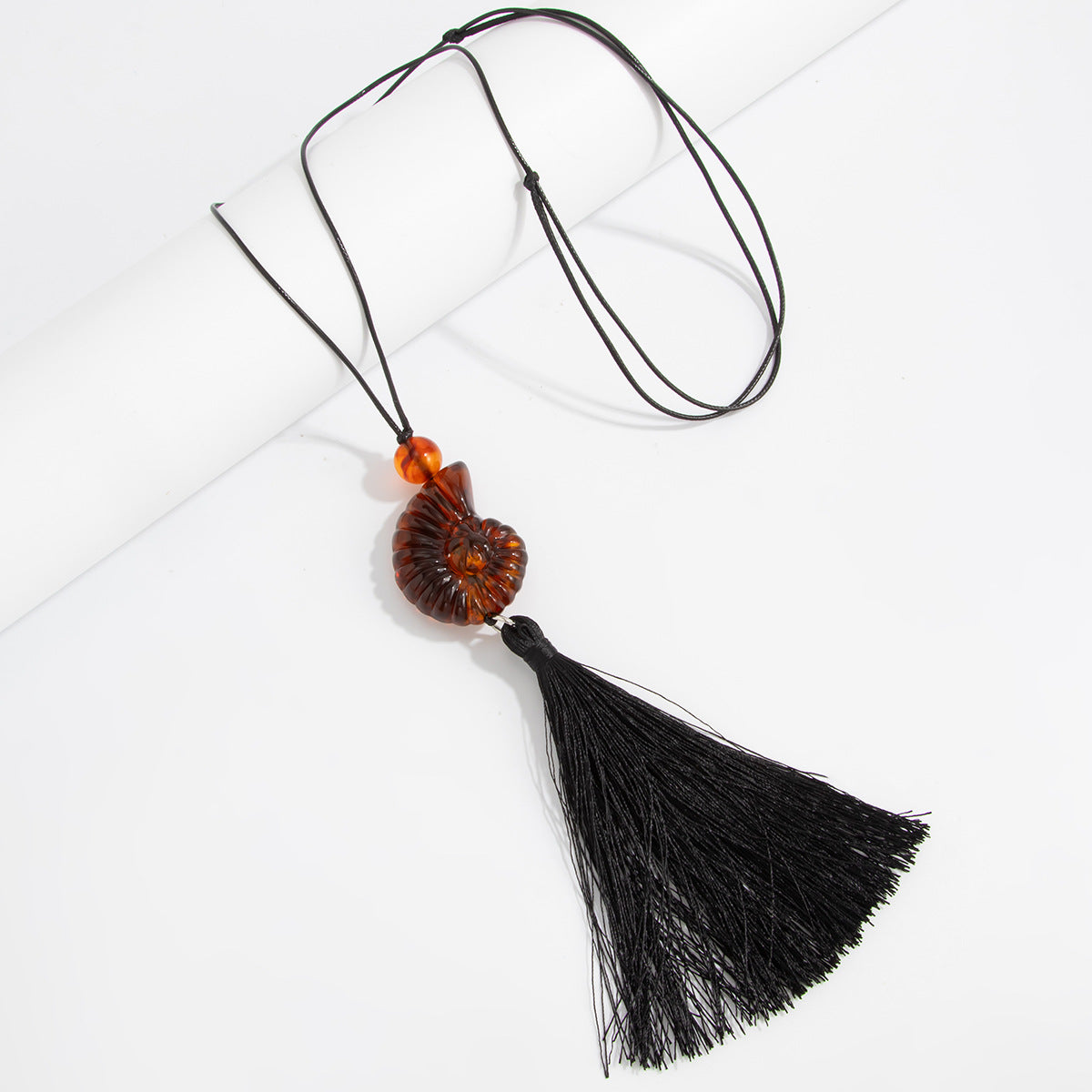Adjustable Shell & Conch Fringe Necklace