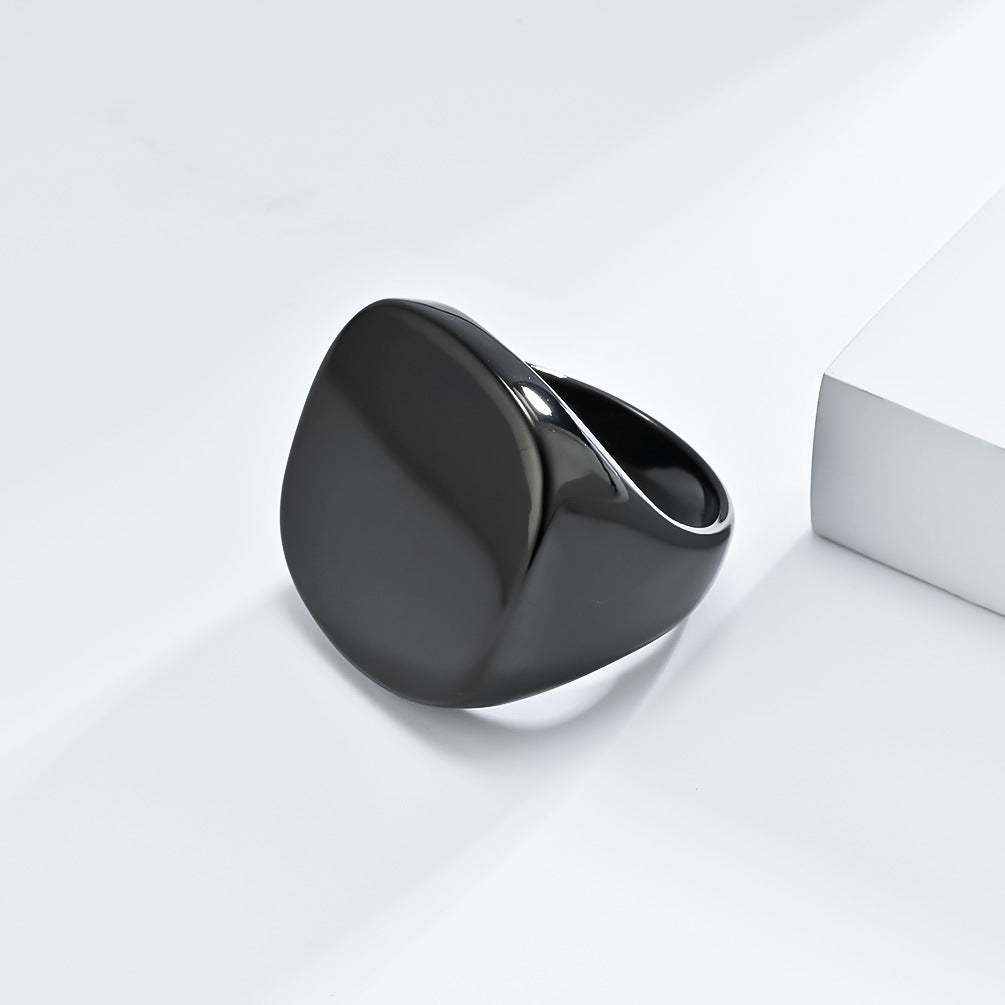 Europe And The United States Stainless Steel Smooth Ring Fashion Accessories For Men