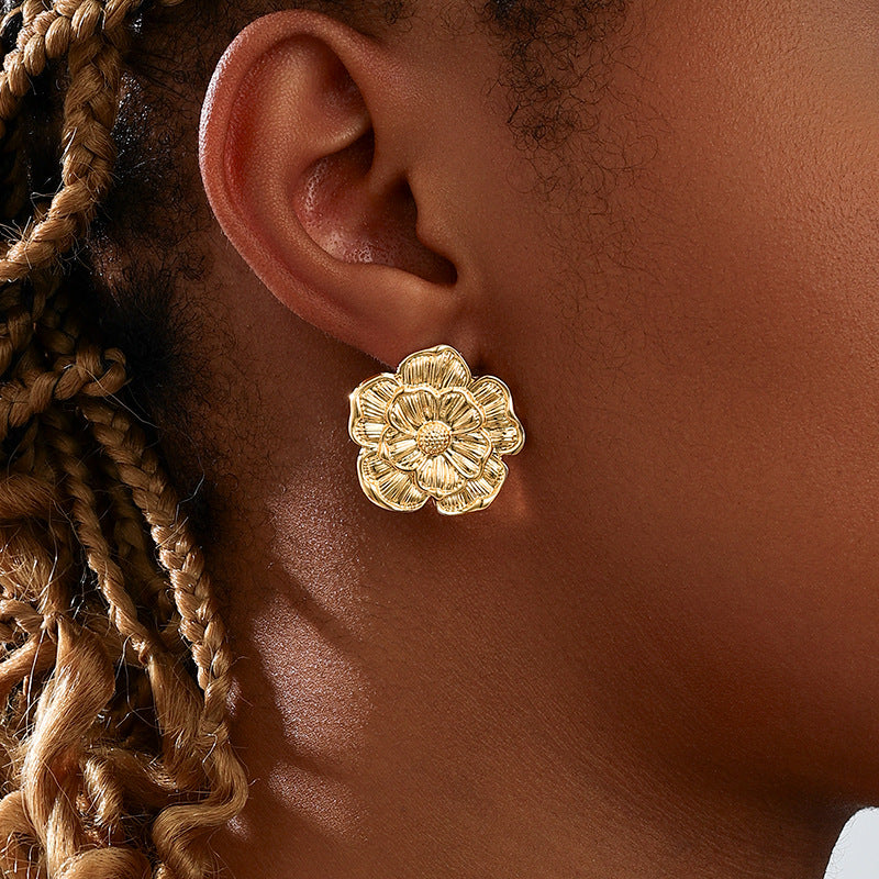 Planderful Vienna Verve Earrings – Elegant Multi-Layer Flower Design