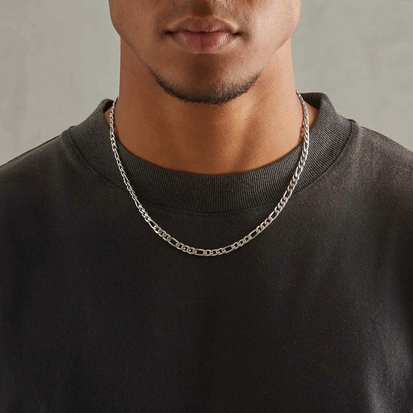 Planderful Jewelry Cuban Necklace For Men Stainless Steel Hip Hop Chain, Modern Collarbone Style