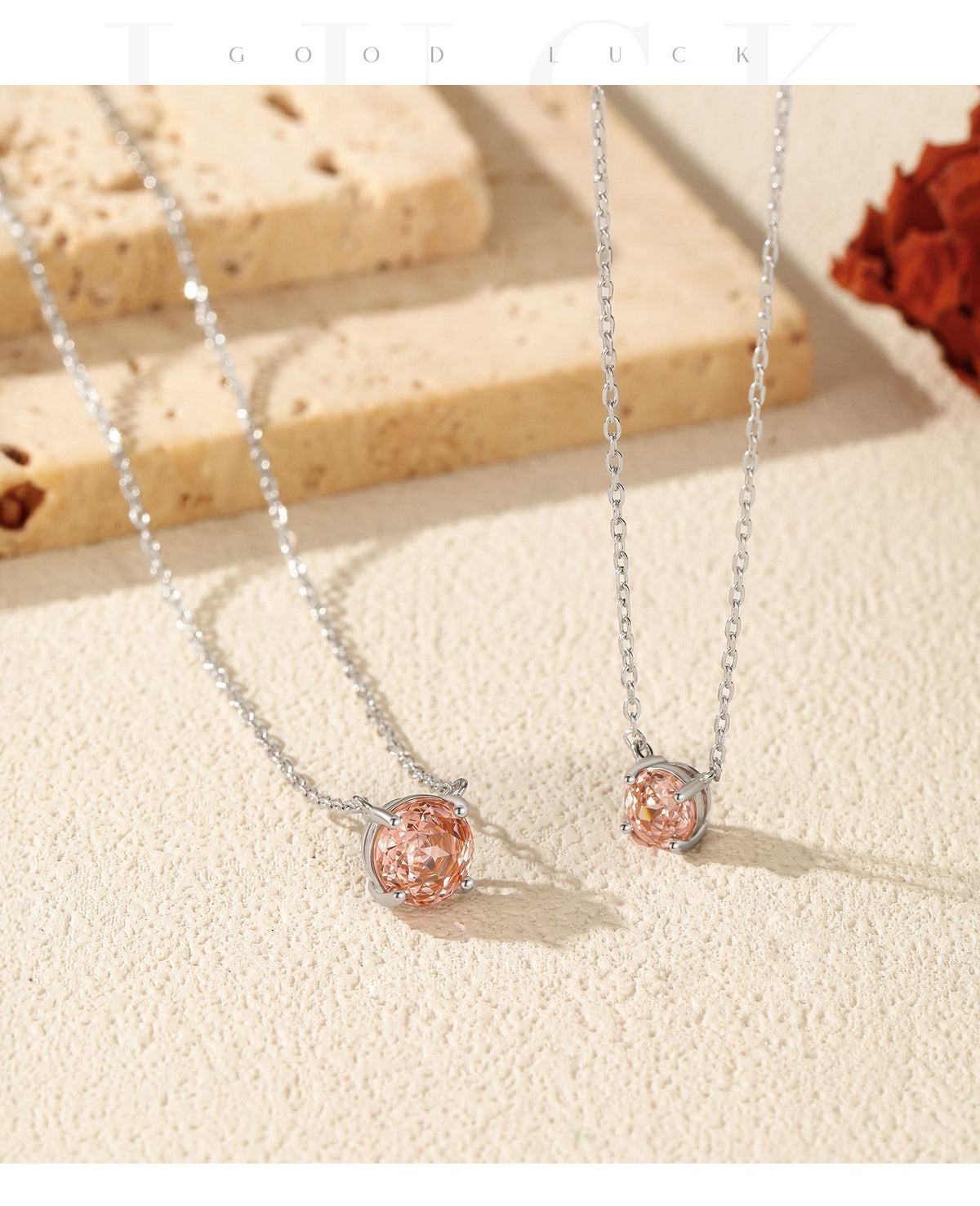 925 Sterling Silver Sparkling Rose-Cut Zircon Necklace