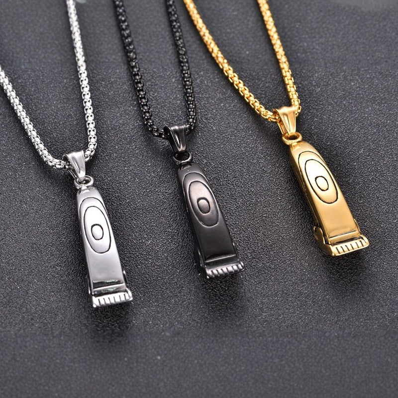 1. Planderful Mens Razor Pendant Necklace in Stainless Steel Premium Gift for Him Elegant Everyday Genie Accessory