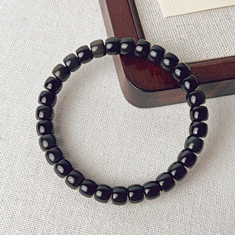 Obsidian Straight-Cut Bracelet