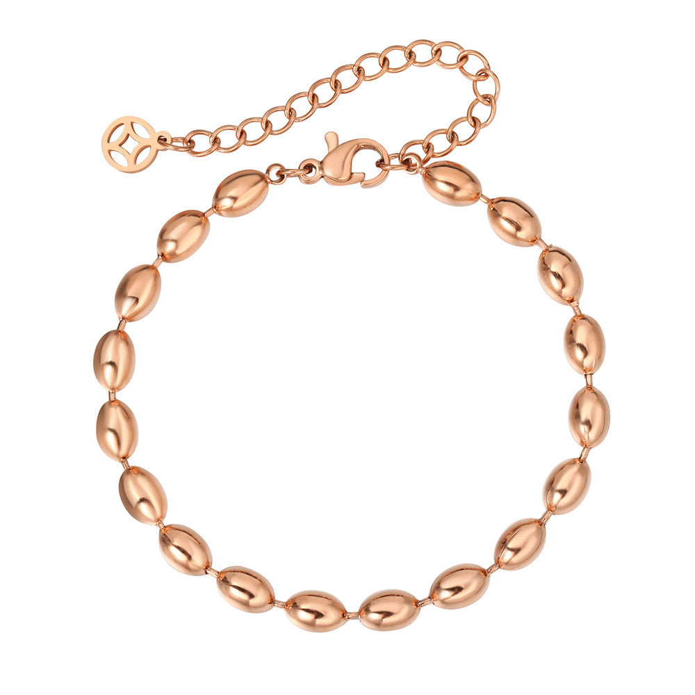 Planderful Beaded Titanium Steel Bracelet For Women Elegant Statement Jewelry Everyday Genie Collection