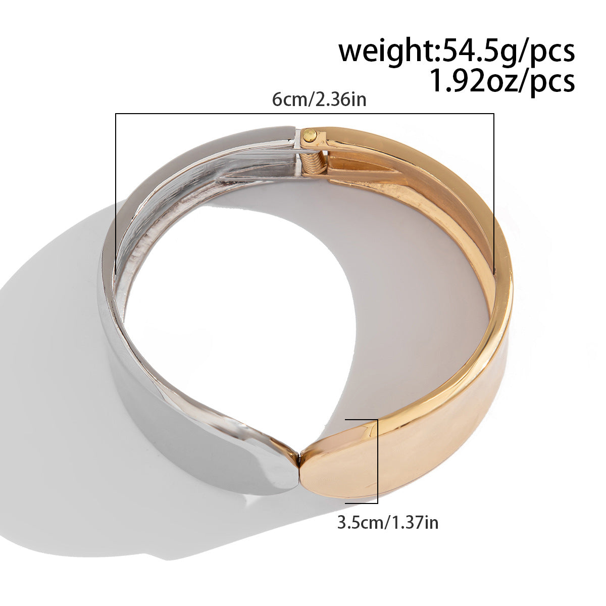Planderful Geometric Spring Buckle Bracelet For Women With Glossy Metal Colorful Contrast Vienna Verve