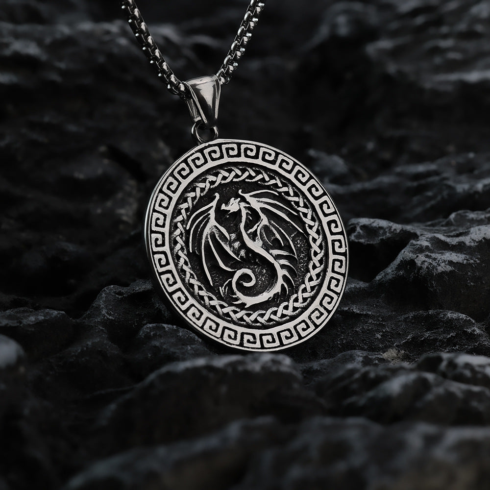 European And American Retro Stainless Steel Men's Pendant Necklace