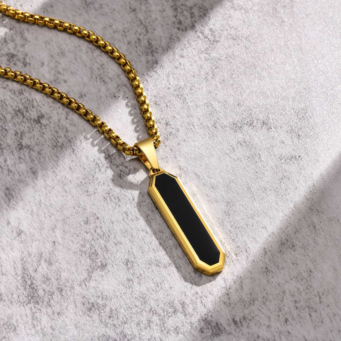 European And American Simple Personalized Geometric Necklace Steel For Men