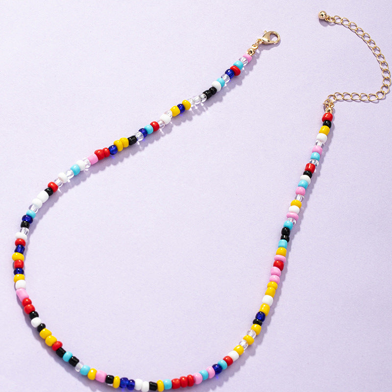 Vibrant Beaded Necklaces in European and American Style with Customizable Elegance and Flexibility