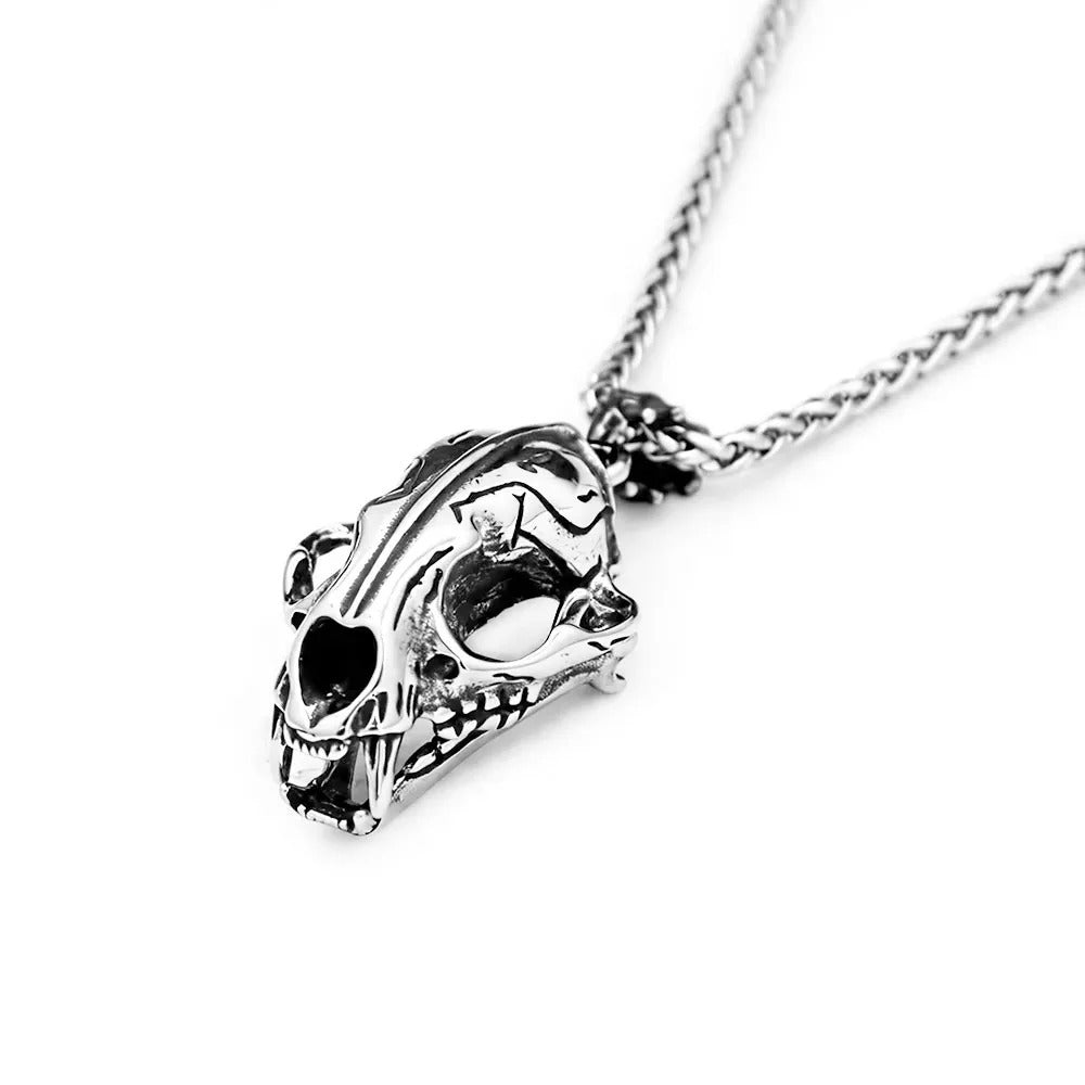 Punk Skull Stainless Steel Men's Pendant Necklace
