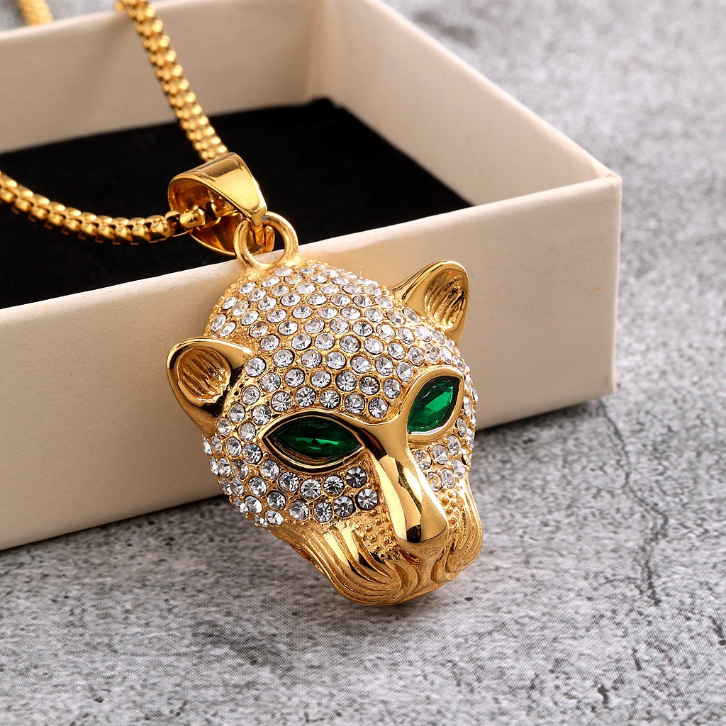 Clothing Inlaid Stainless Steel Pendant Necklace