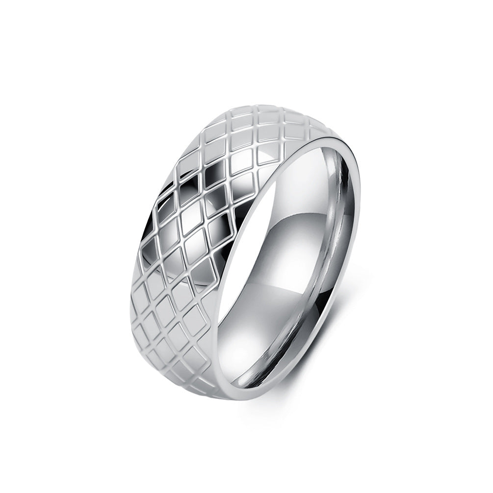 Vintage Contemporary Stainless Steel Men's Ring