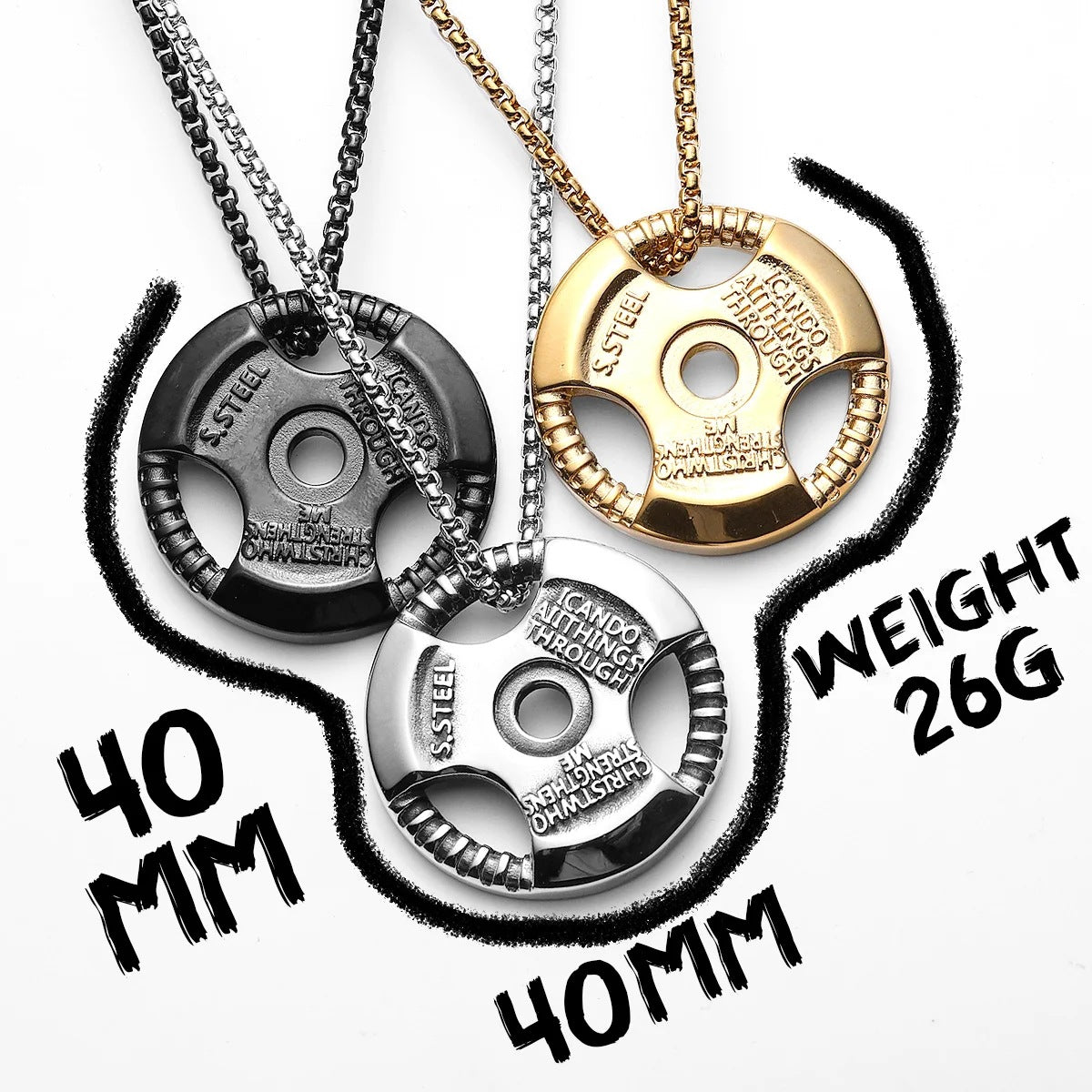 1. Planderful Titanium Steel Necklace Pendant For Men Everyday Genie Giftable Jewelry