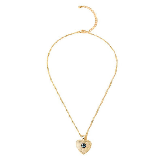 Vintage Love Devil's Eye Women's Metal Pendant Necklace - Elegant Vienna Verve Collection