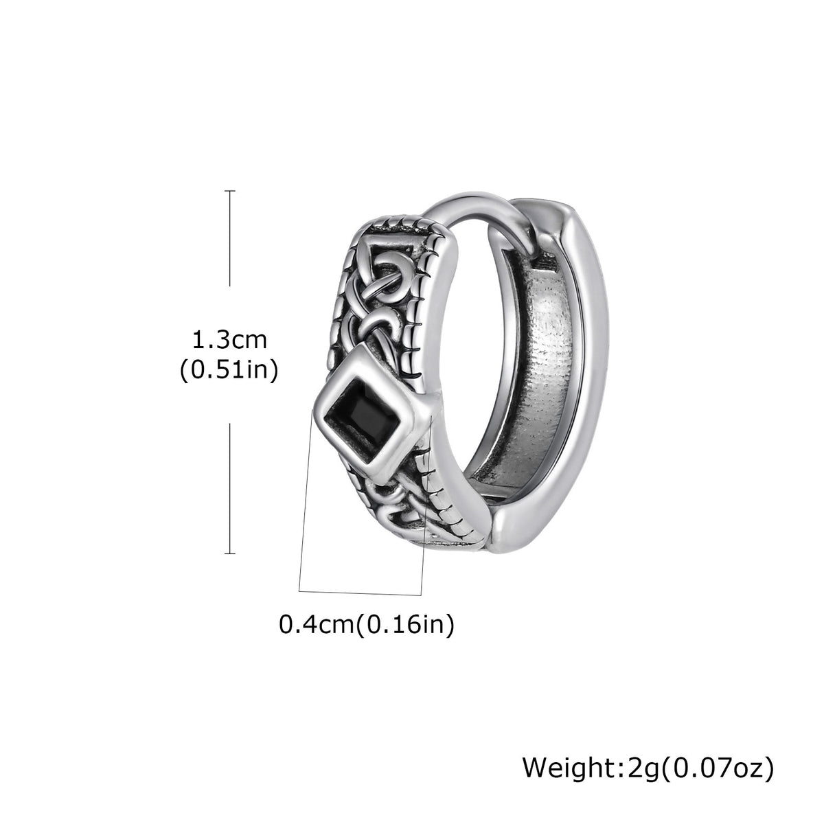 Cross Single Earrings — Glass or Zircon