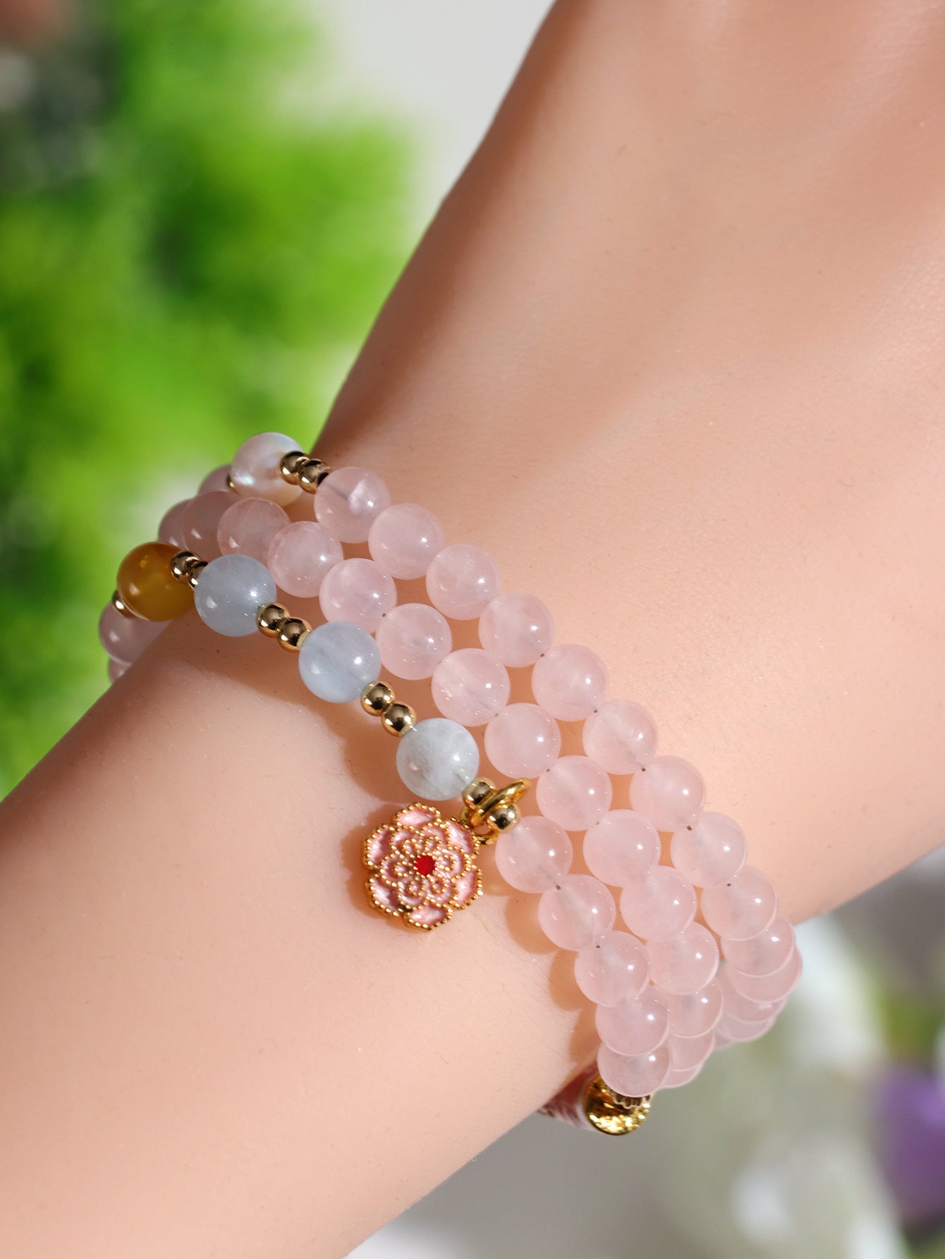 Planderful Fortune's Favor Bracelet – Elegant Aquamarine Crystal Design