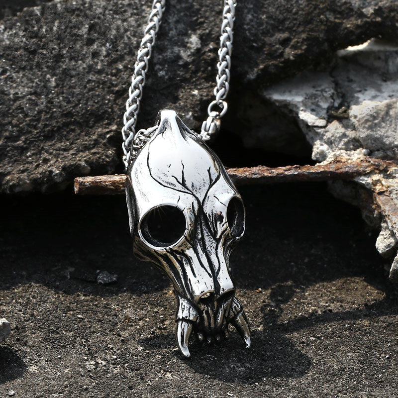 Retro Titanium Steel Skull Pendant for Men - European and American Foreign Trade Jewelry