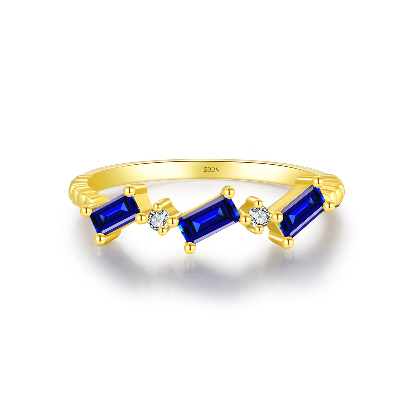 Planderful Gala Fireworks Ring – Elegant Emerald Cut Zircon Design