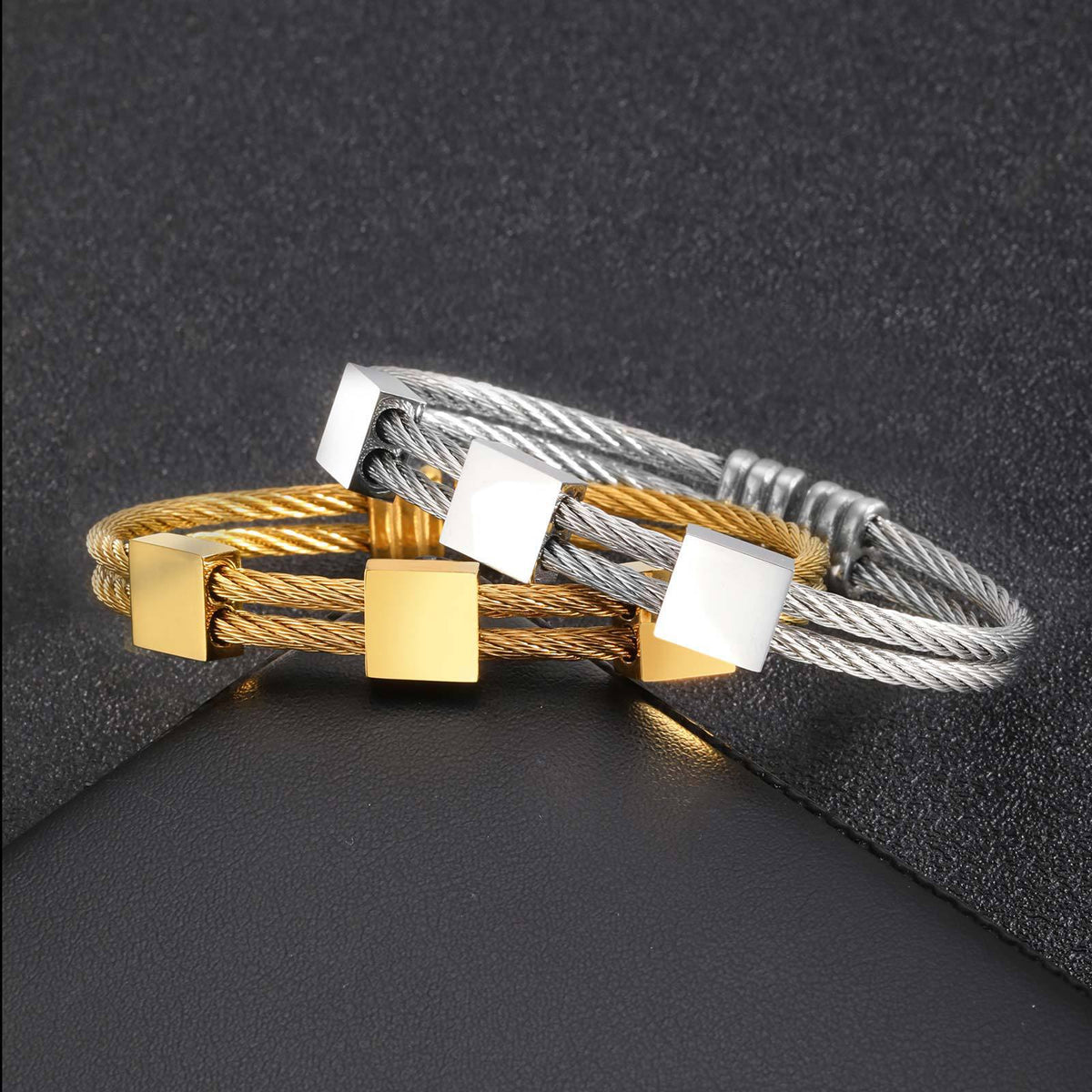 Adjustable Stainless Steel Bracelet for Men