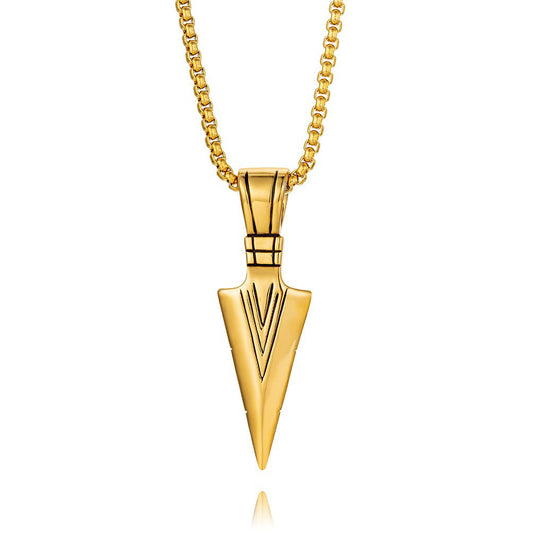 Planderful Spear Head Necklace Titanium Steel Non Fading For Viking Jewelry Lovers