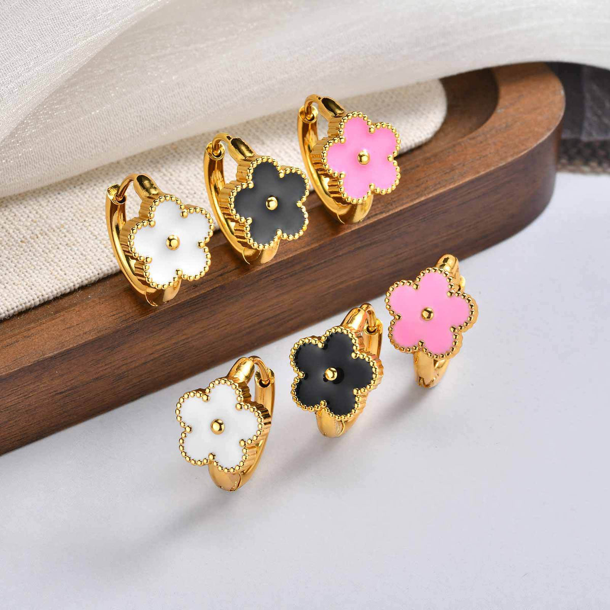 Floral Earrings — Color & Design Options