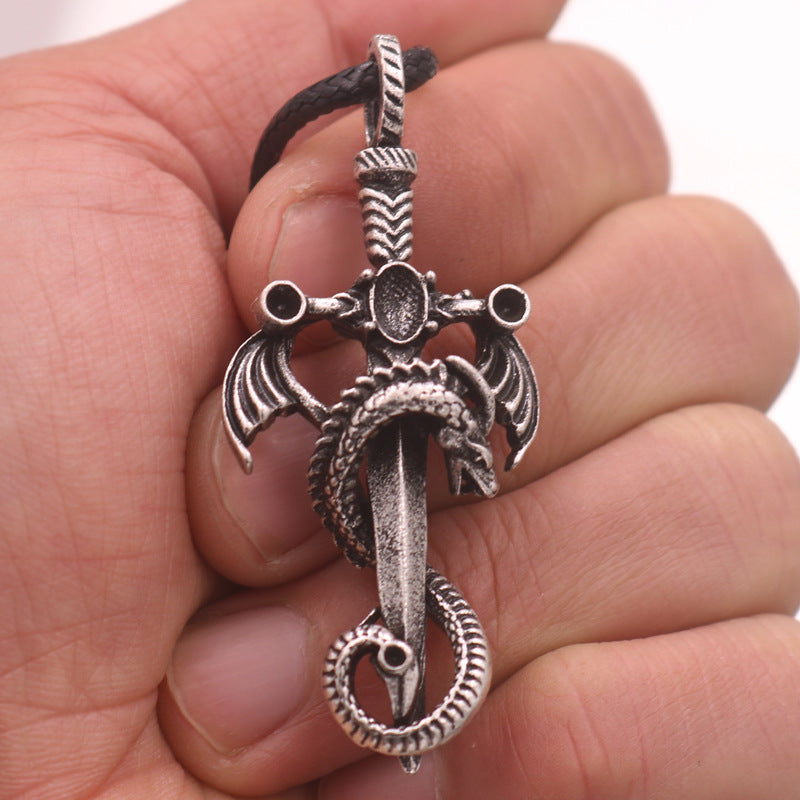 Planderful Dragon Sword Necklace For Men And Women Custom