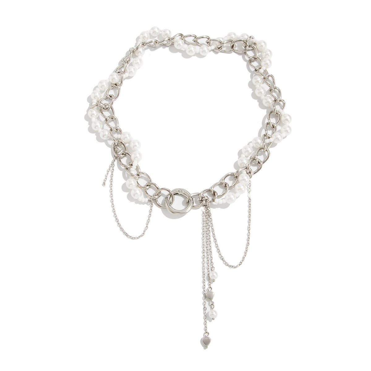 Pearl-Style Star & Cross Wrap Necklace