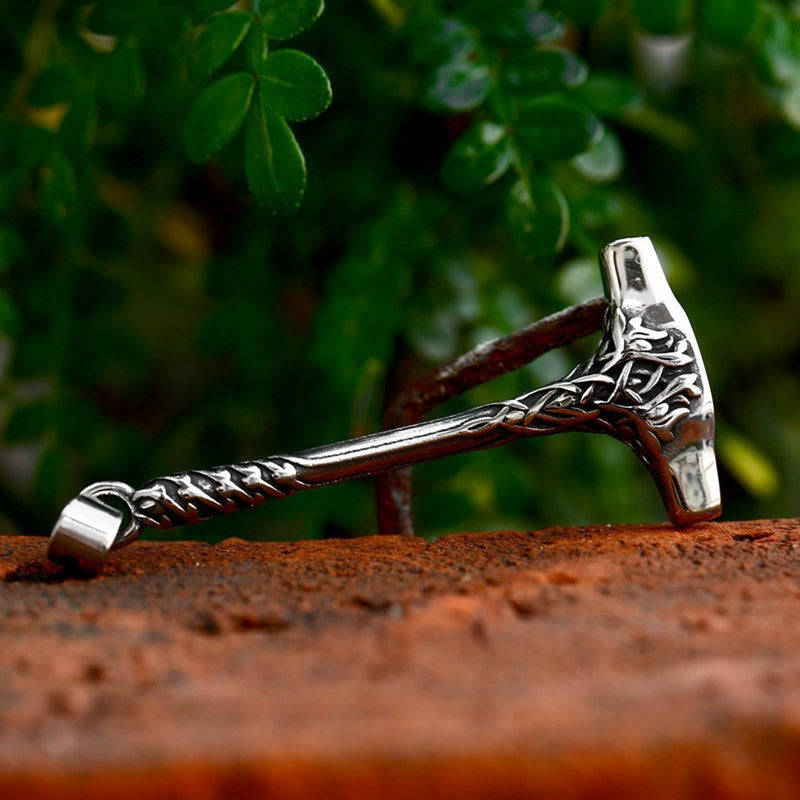 Retro Titanium Steel Hammer Pendant for Men - Fiano-Inspired Foreign Trade Film & TV Jewelry