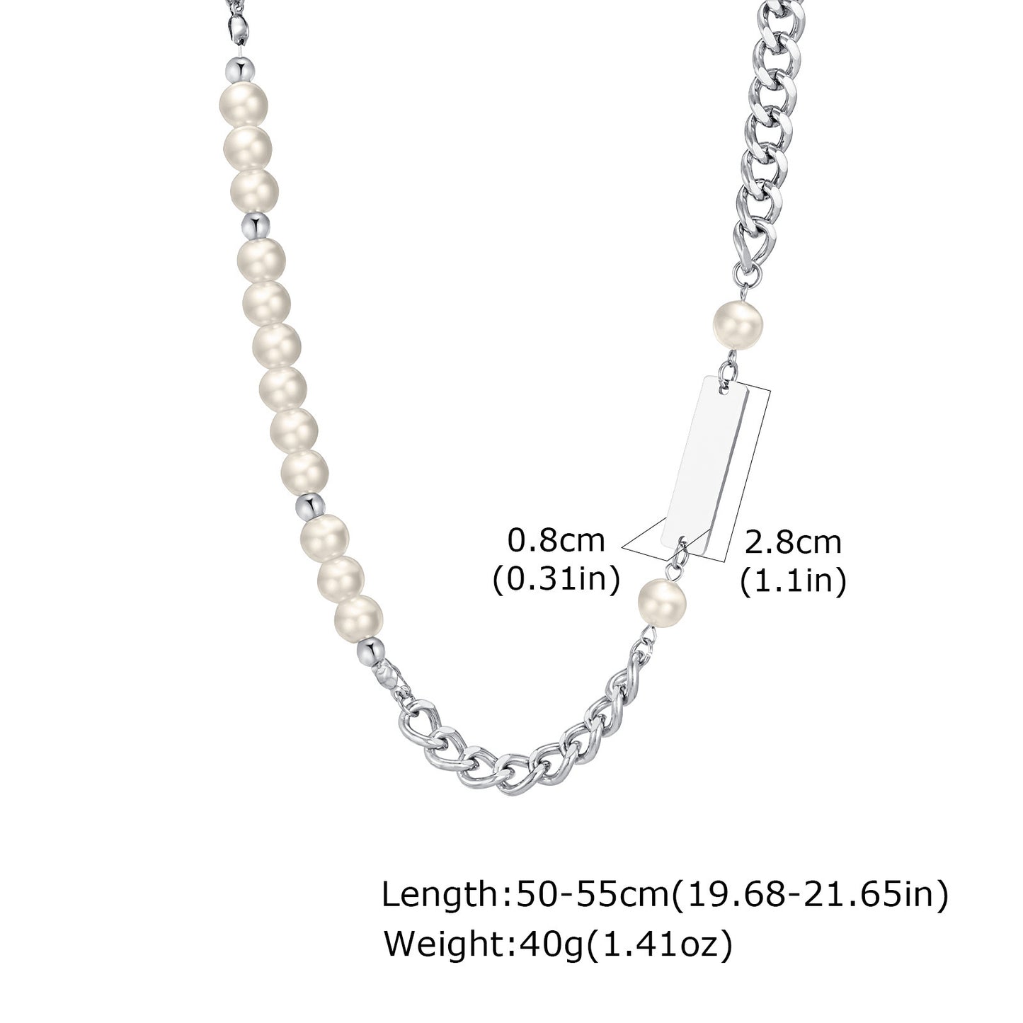 Hip Hop Men's Stainless Steel Cuban Chain Necklace for Men