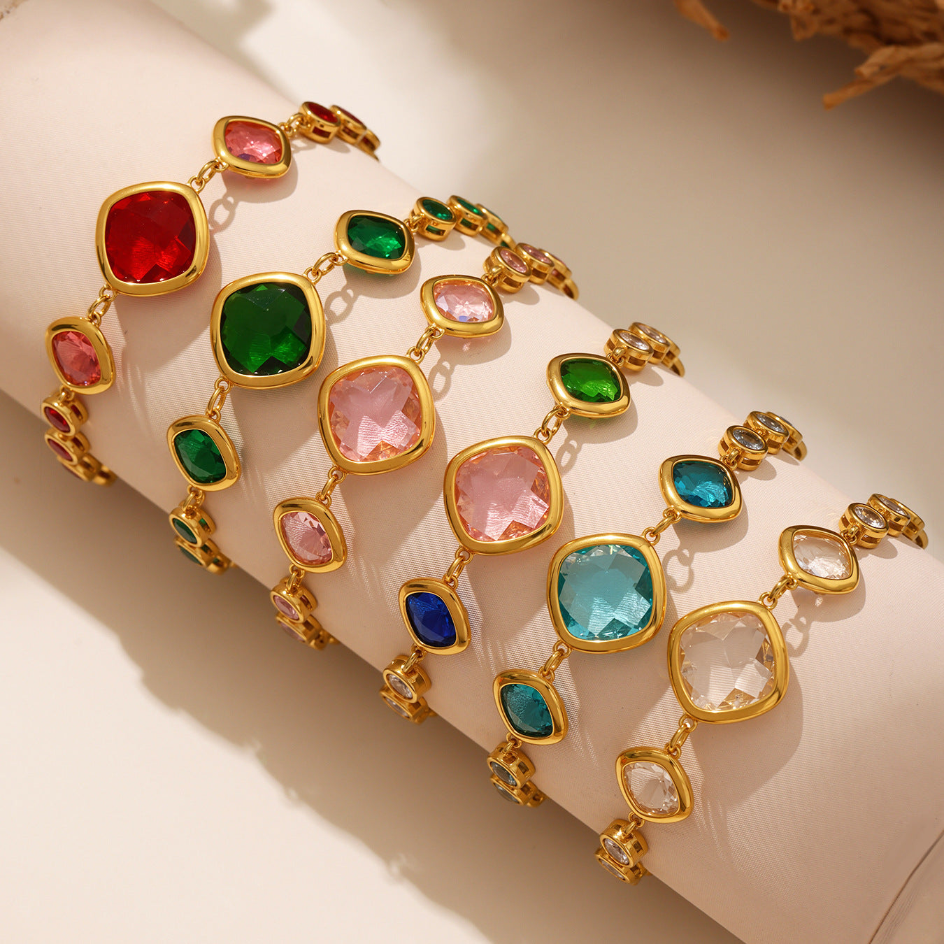 Planderful Stainless Czech Glass Stone Bracelet For Women