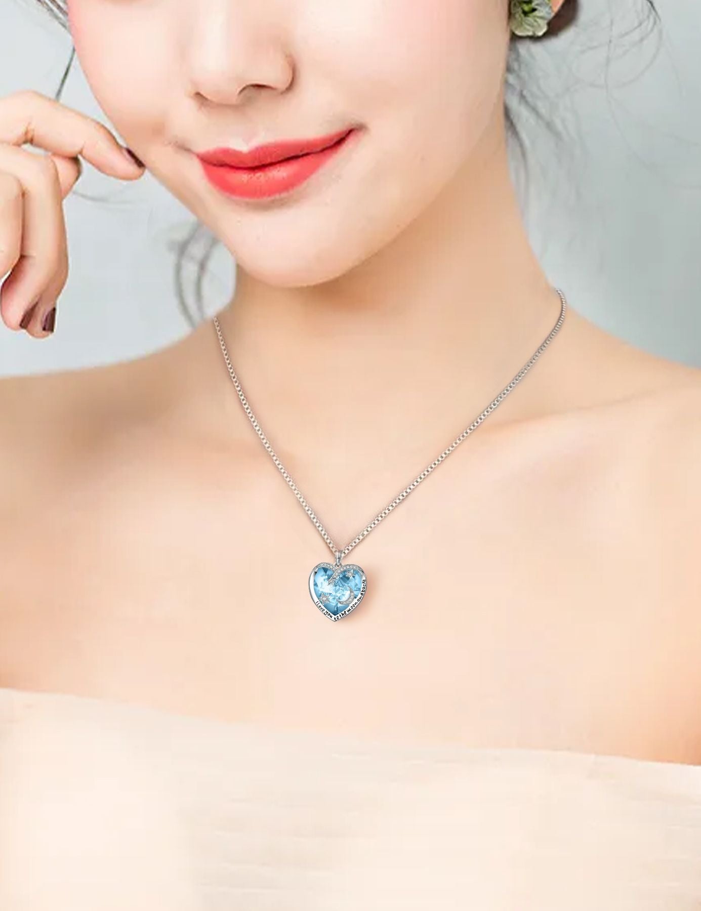 Cross-Border Explosion S925 Sterling Silver Love Necklace