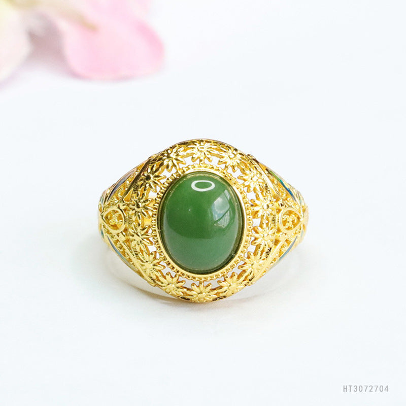 Hetian Jasper Vintage Ring