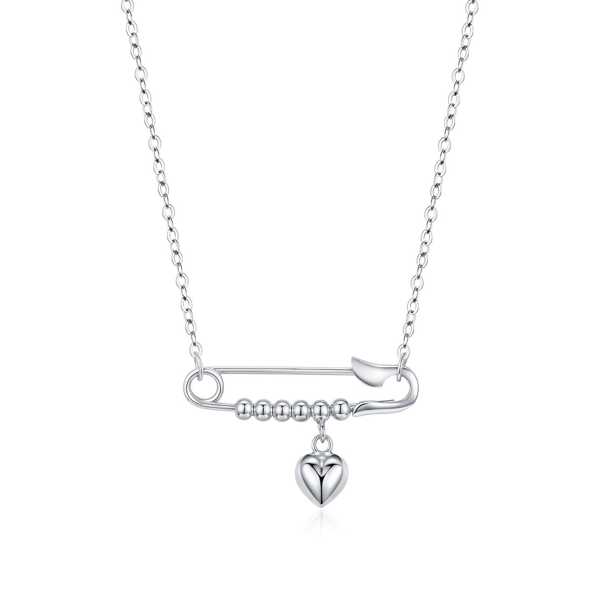 925 Sterling Silver Mirror Heart Pendant Necklace