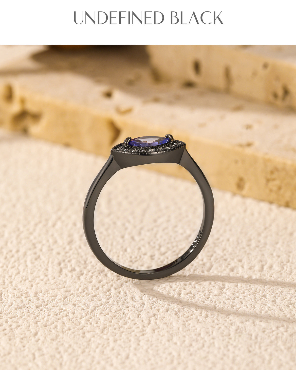 925 Sterling Silver Tanzanite-Color Ring