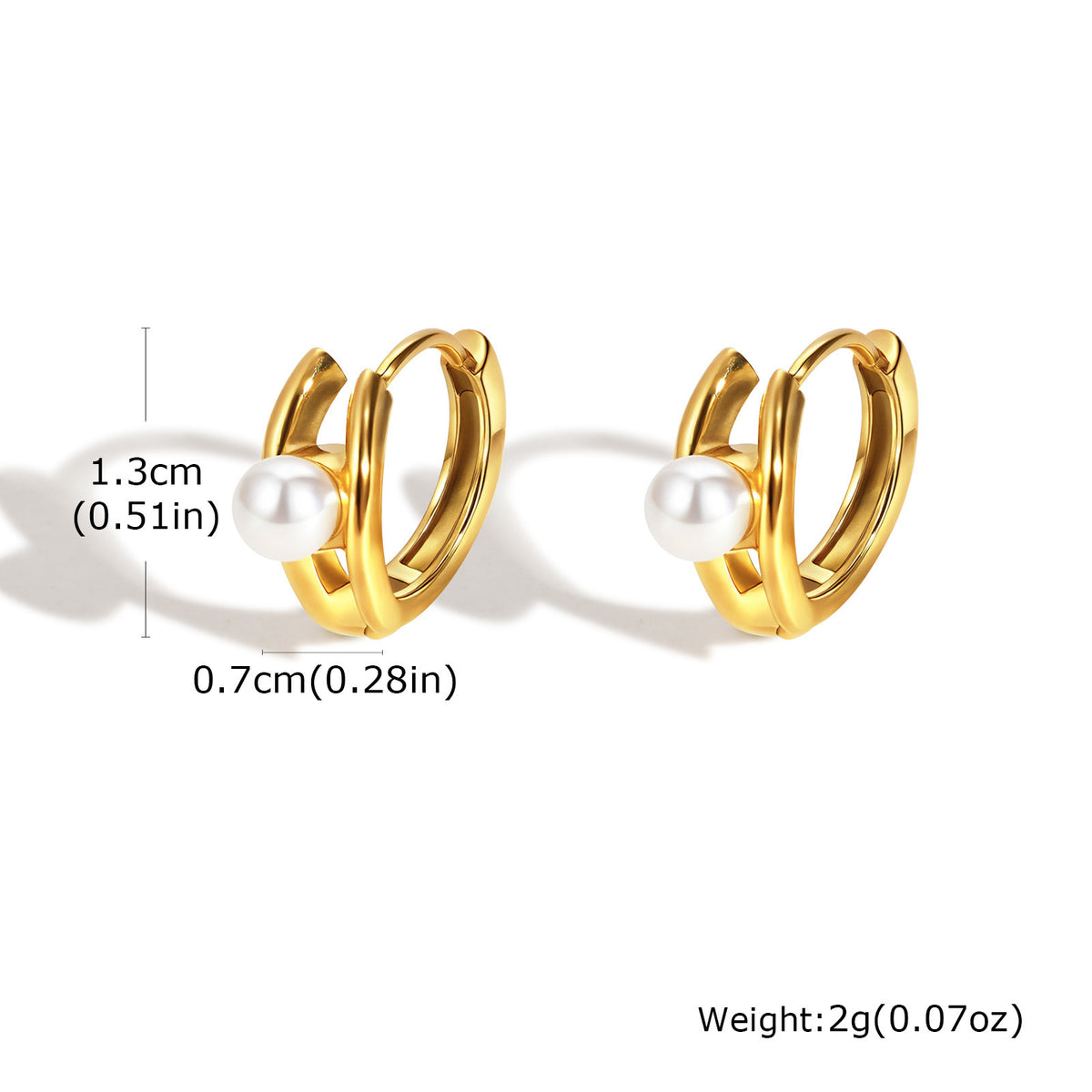 Stainless Steel Zircon Geometric Earrings
