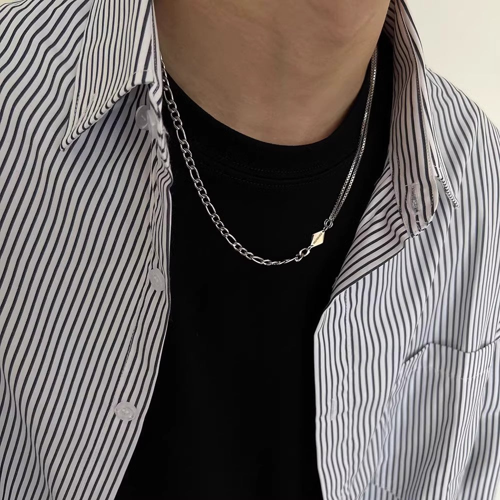 Planderful Jewelry Rhombus Necklace Steel