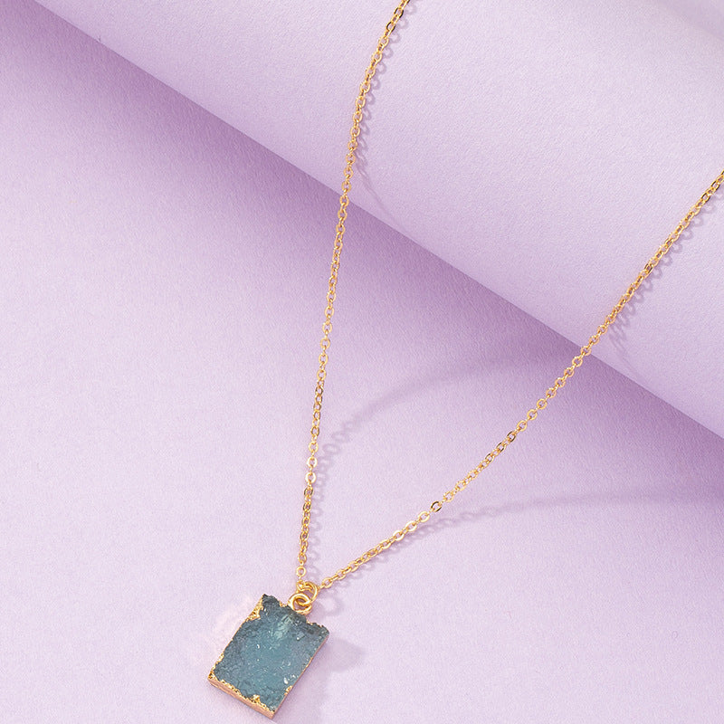 Luxurious Crystal Sprout Necklace with Enamel Detail