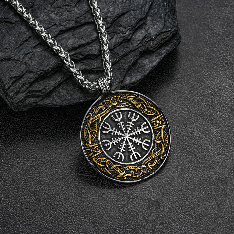 1. Planderful Stainless Steel Viking Compass Necklace for Men A Symbolic Gift of Direction