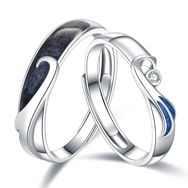 S925 Sterling Silver Phoenix Couple Ring — Adjustable