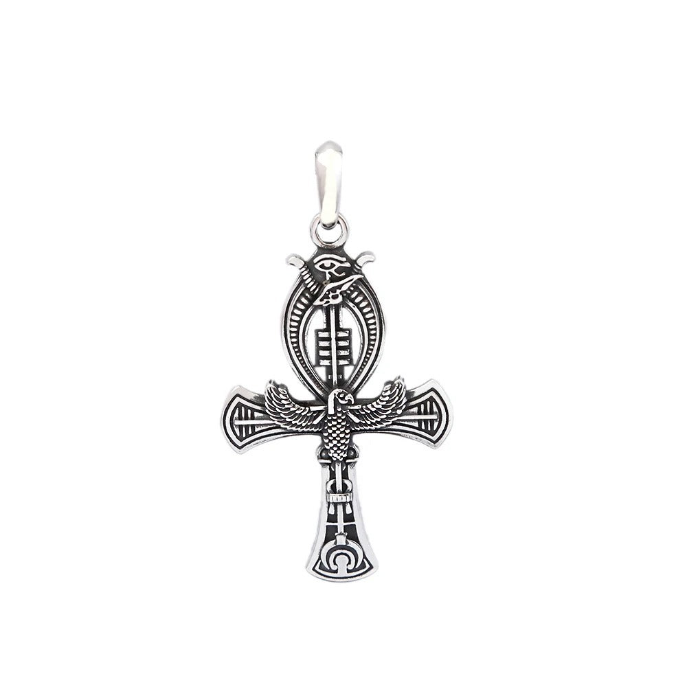 Eye of Horus Cross Stainless Steel Men's Pendant Necklace