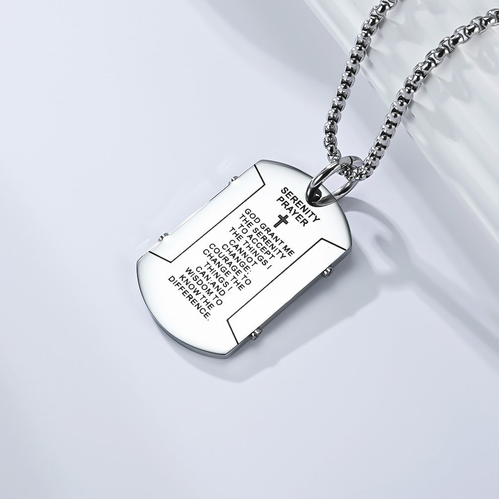 Steel Necklace - Elegant Mens Street Style Pendant Planderful Everyday Genie Collection