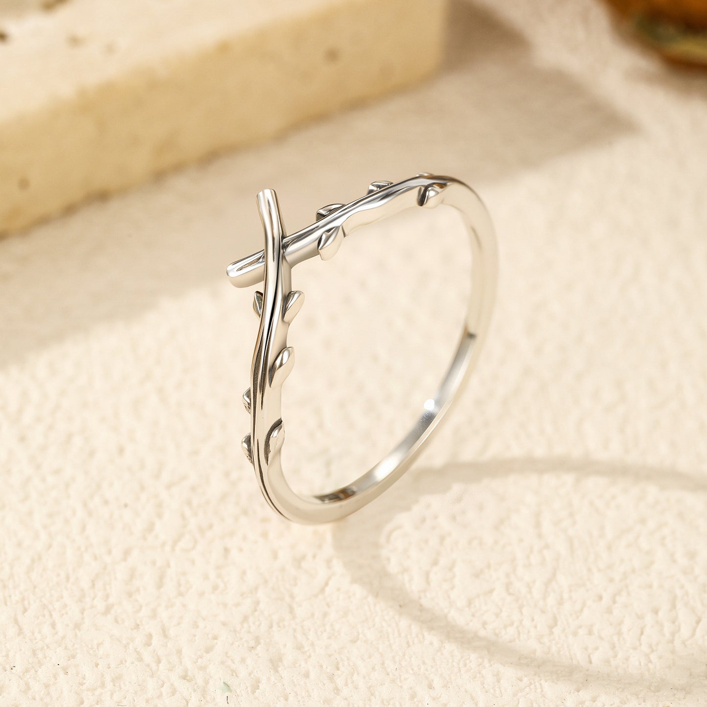 Planderful Everyday Genie Ring – Vintage Sterling Silver Olive Branch Design