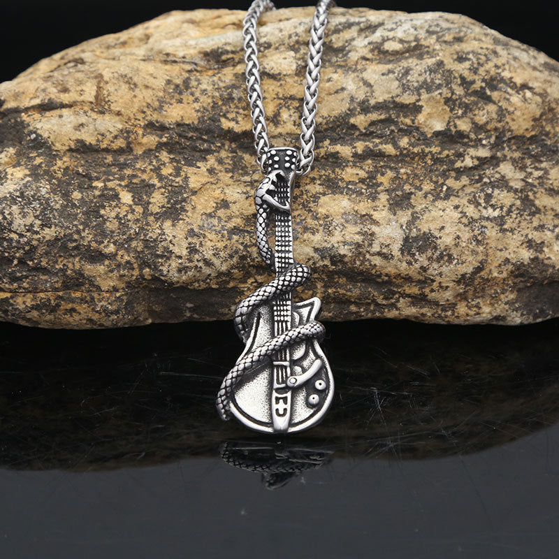 Personalized Titanium Steel Viper Necklace for Men